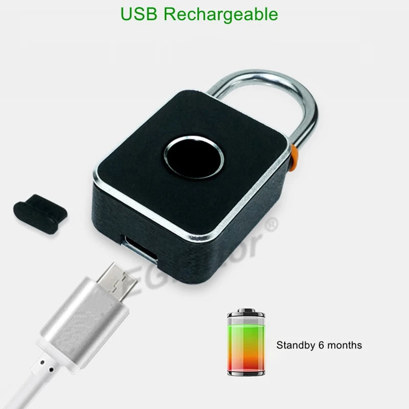 Mini Smart Vorhängeschloss mit Fingerabdruck & App