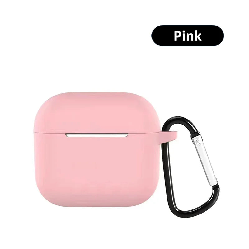 Silicone protective case with buckle for AirPods series