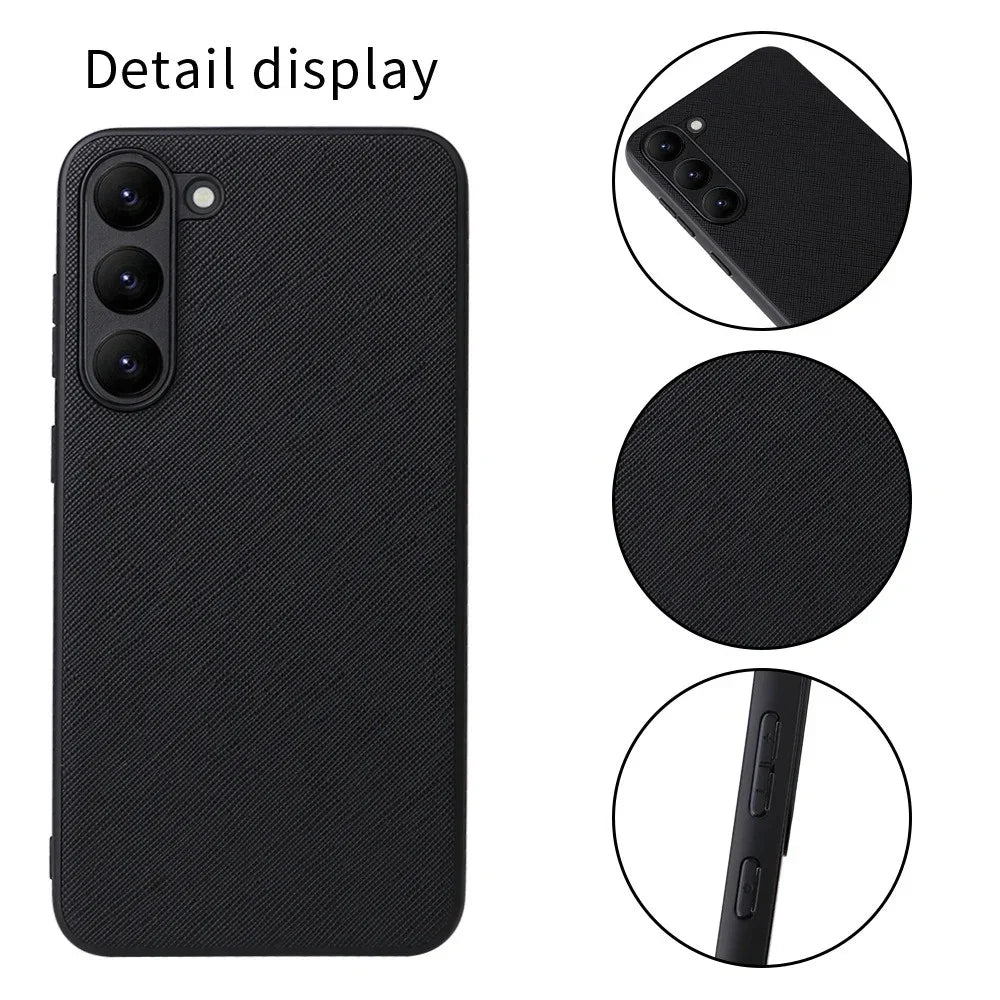 Luxuriöse Lederhülle für Samsung S25 Ultra Slim