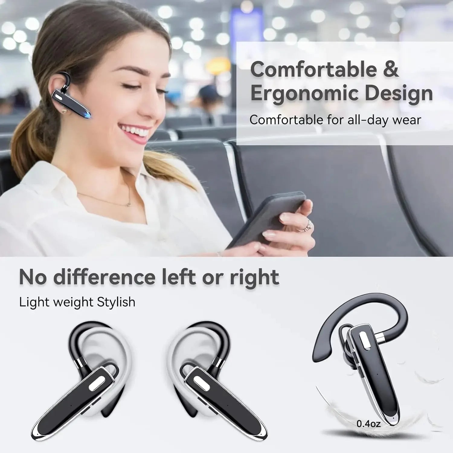 Drahtlose Bluetooth Kopfhörer mit Mikrofon und ENC