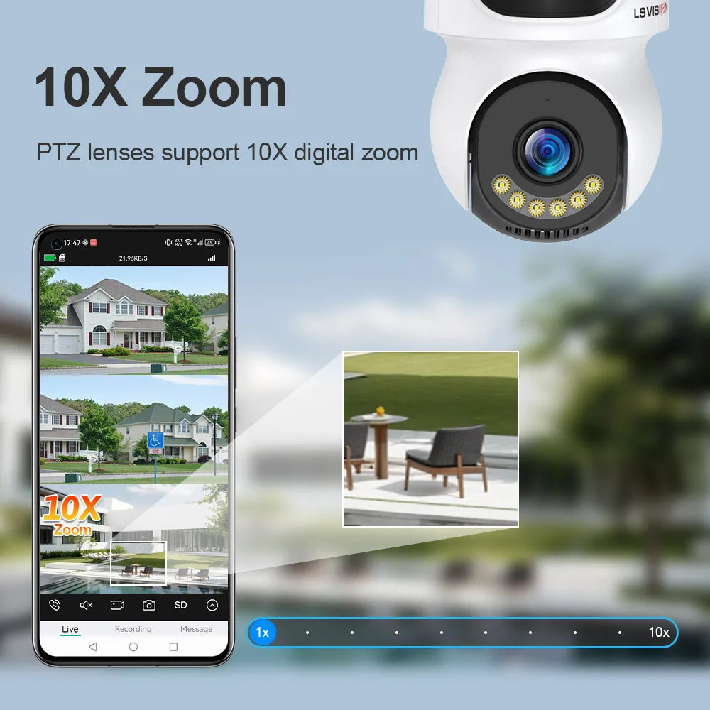 4K 4G WiFi Solar Camera with 10X Zoom and Auto Tracking