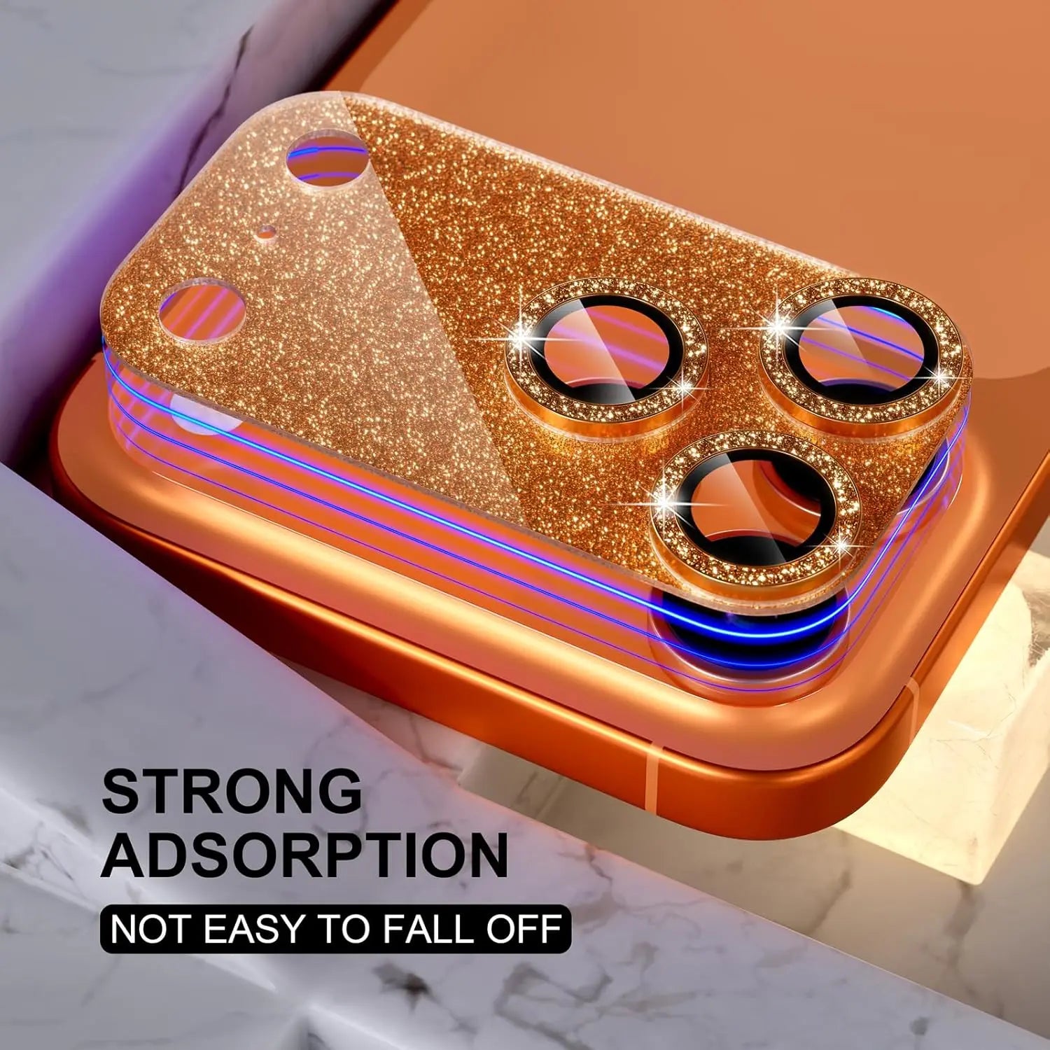 Glitzer Kamera Schutzring für iPhone 17 Pro Max