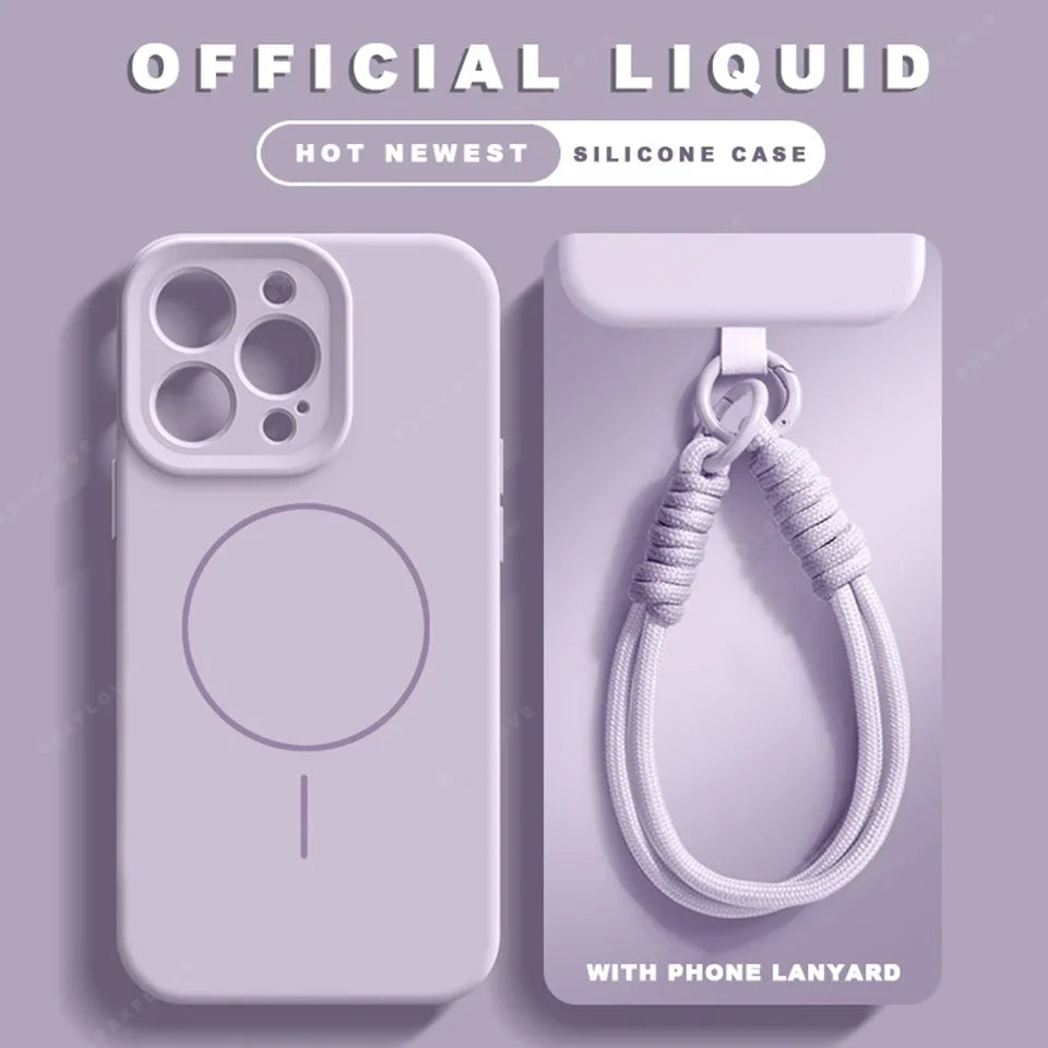 MagSafe Silikonhülle mit Lanyard für iPhone 17