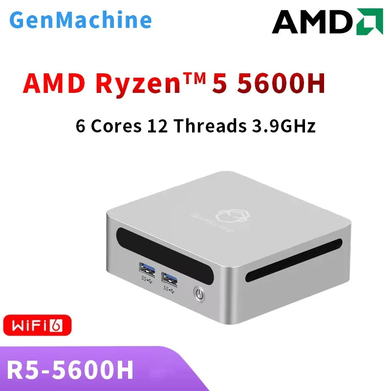 Leistungsstarker Ryzen R5 Mini PC 8K Gaming
