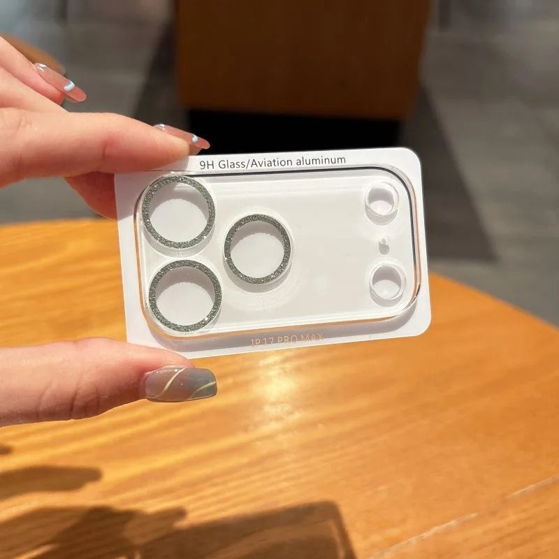 Glitter camera lens protector for iPhone 17 series