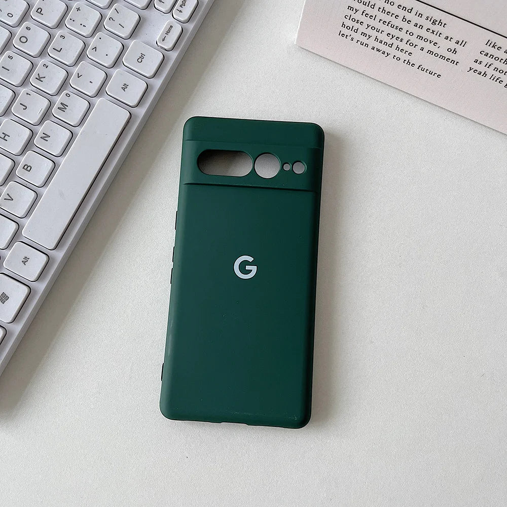 Für Google Pixel 8 8Pro 8a 7 7Pro 7a 6 Fall Seidige Silikon Soft-Touch Zurück Abdeckung Für Pixel 9 pro XL Stoßfest Schutzhülle Coque