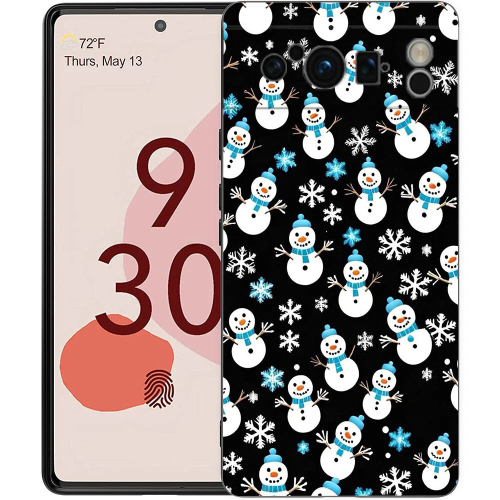 Pixel 9 8 Hülle TPU Cartoon Weihnachtsmotiv Schutz Case