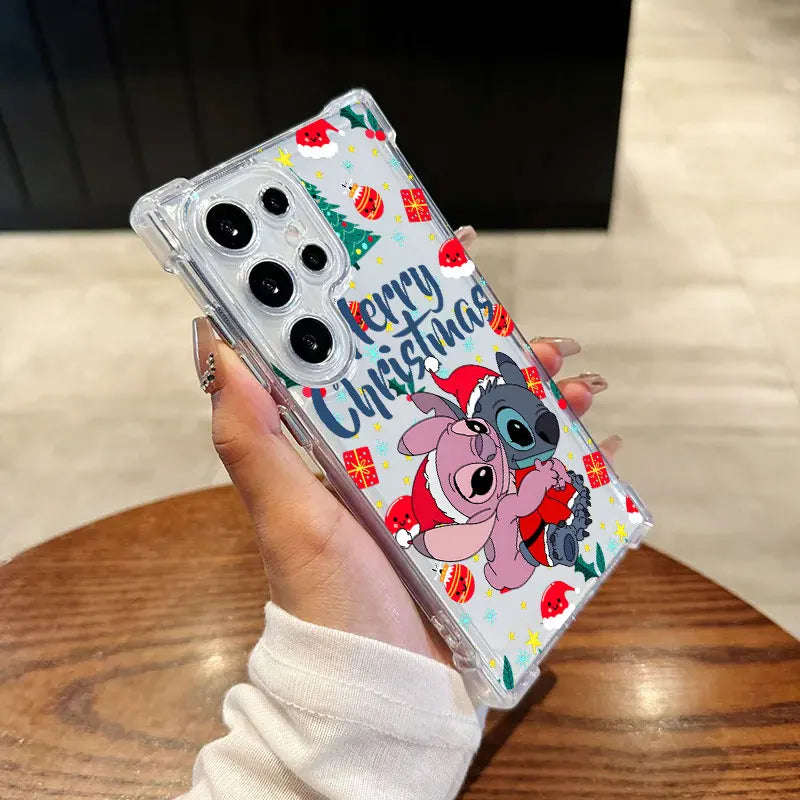 Weihnachts-Lilo & Stitch Hülle für Samsung S25