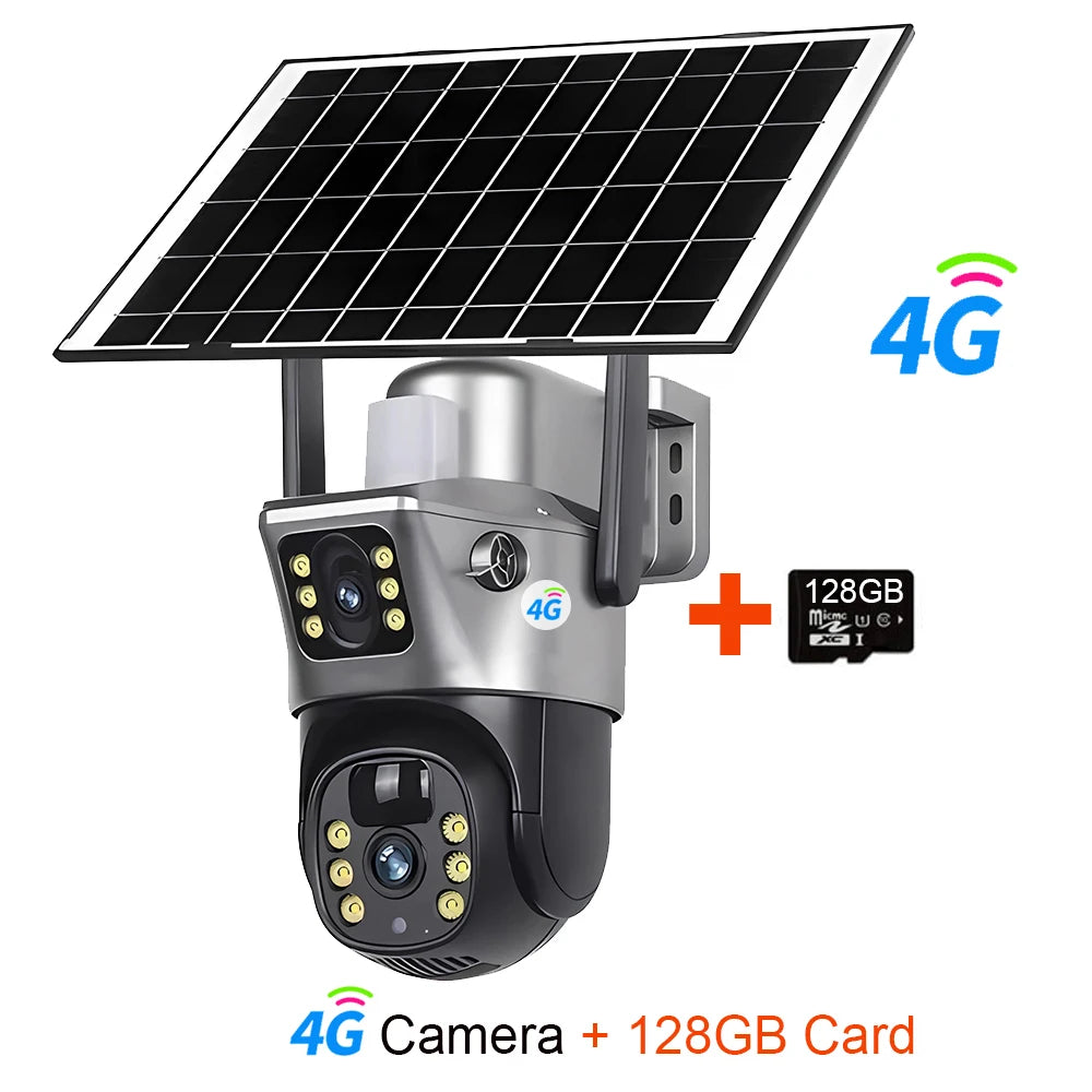 4G Solar IP Kamera Dual 8MP 4K Outdoor Sicherheit