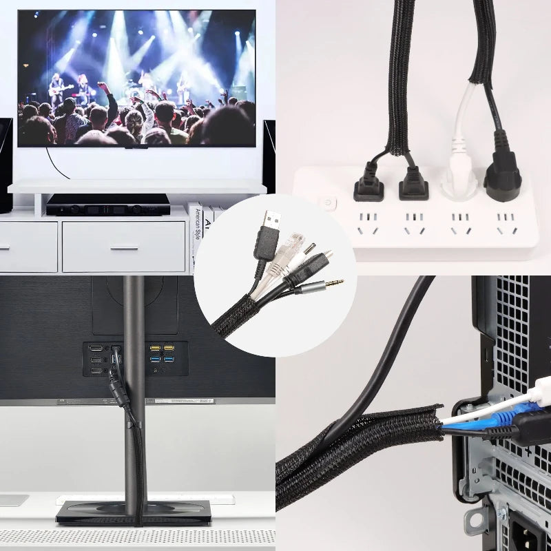 Rot-Schwarzer Selbstschließender Kabelschutz PET