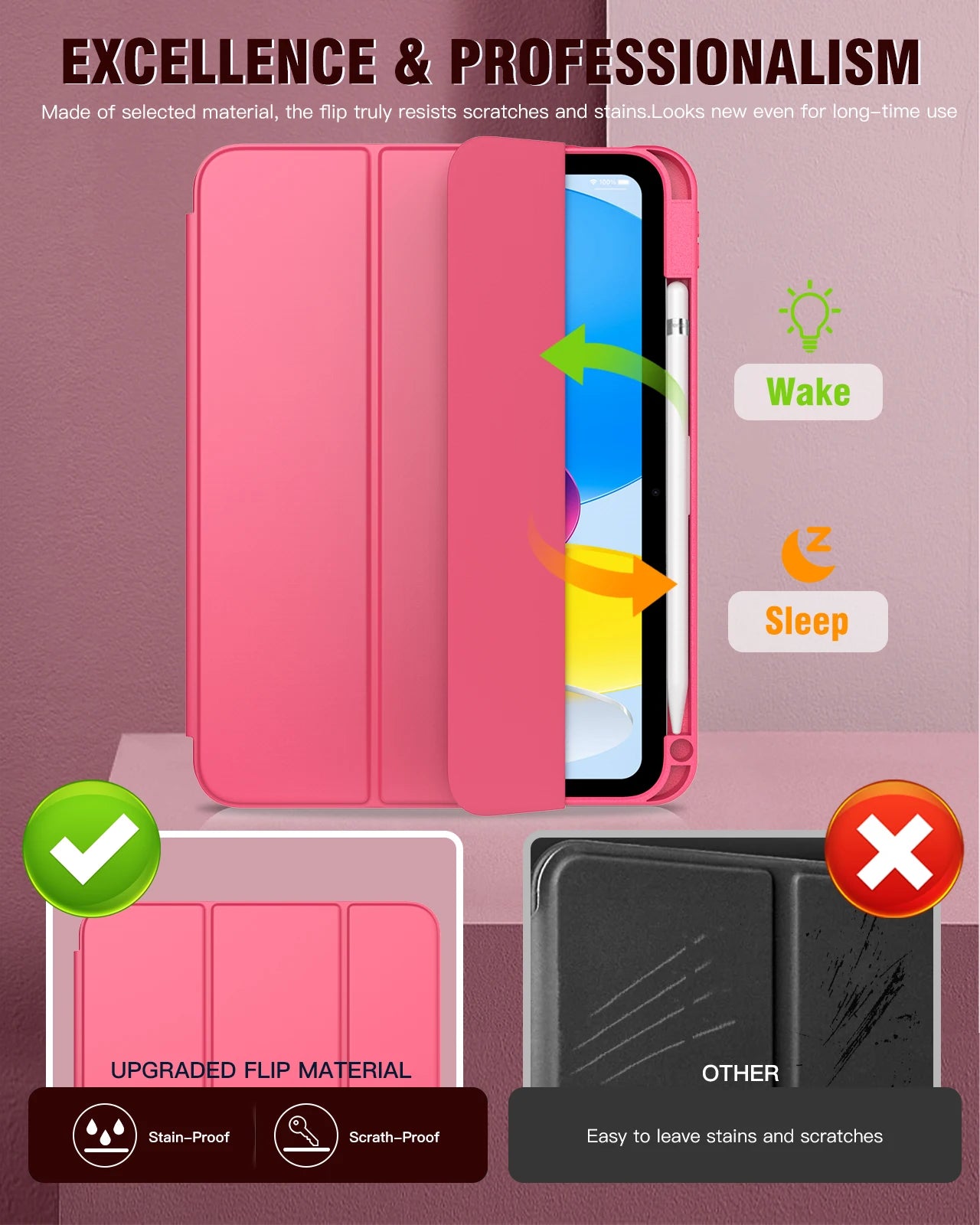 iPad 10 Hülle 2022 mit Stifthalter