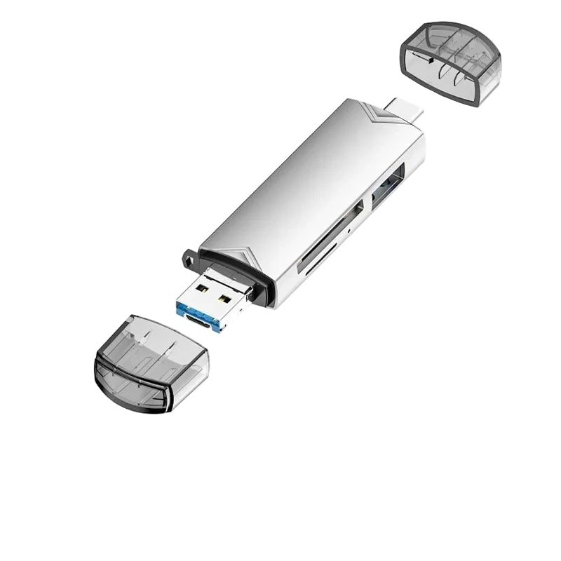 6-in-1 SD TF Kartenleser USB Typ-C Adapter