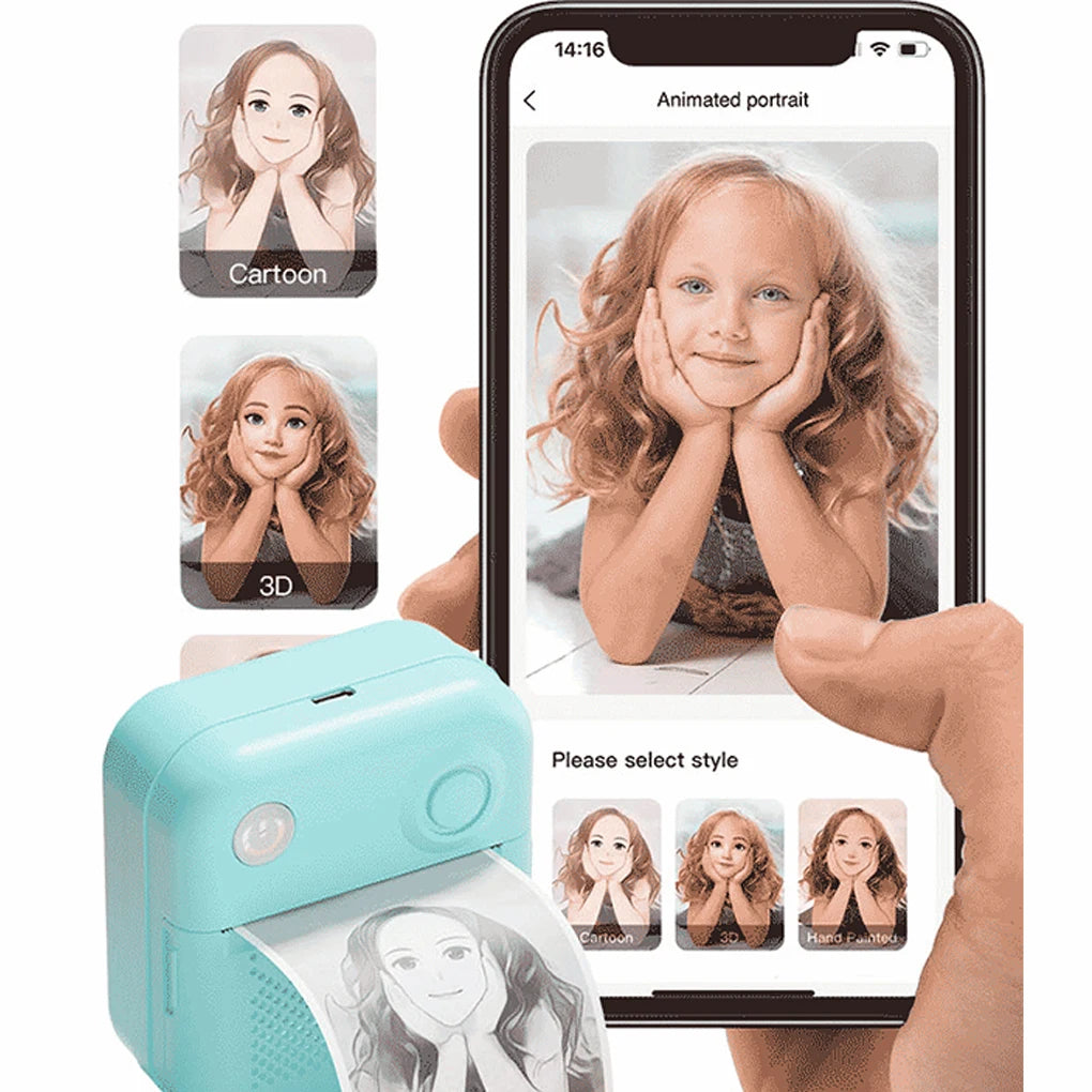 Mobiler Thermodrucker für Etiketten und Fotos