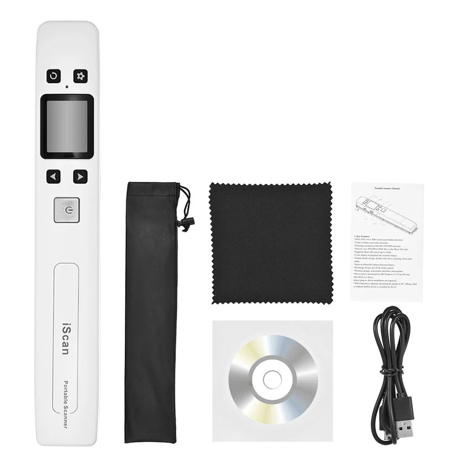 Kabelloser Mini A4 Dokumentenscanner mit TF Karte