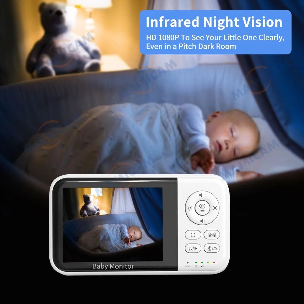 Kabelloser 3,2 Zoll Baby Monitor mit Video & Audio