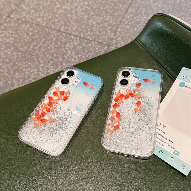 Goldfisch Quicksand Hülle für iPhone 17 Pro Max
