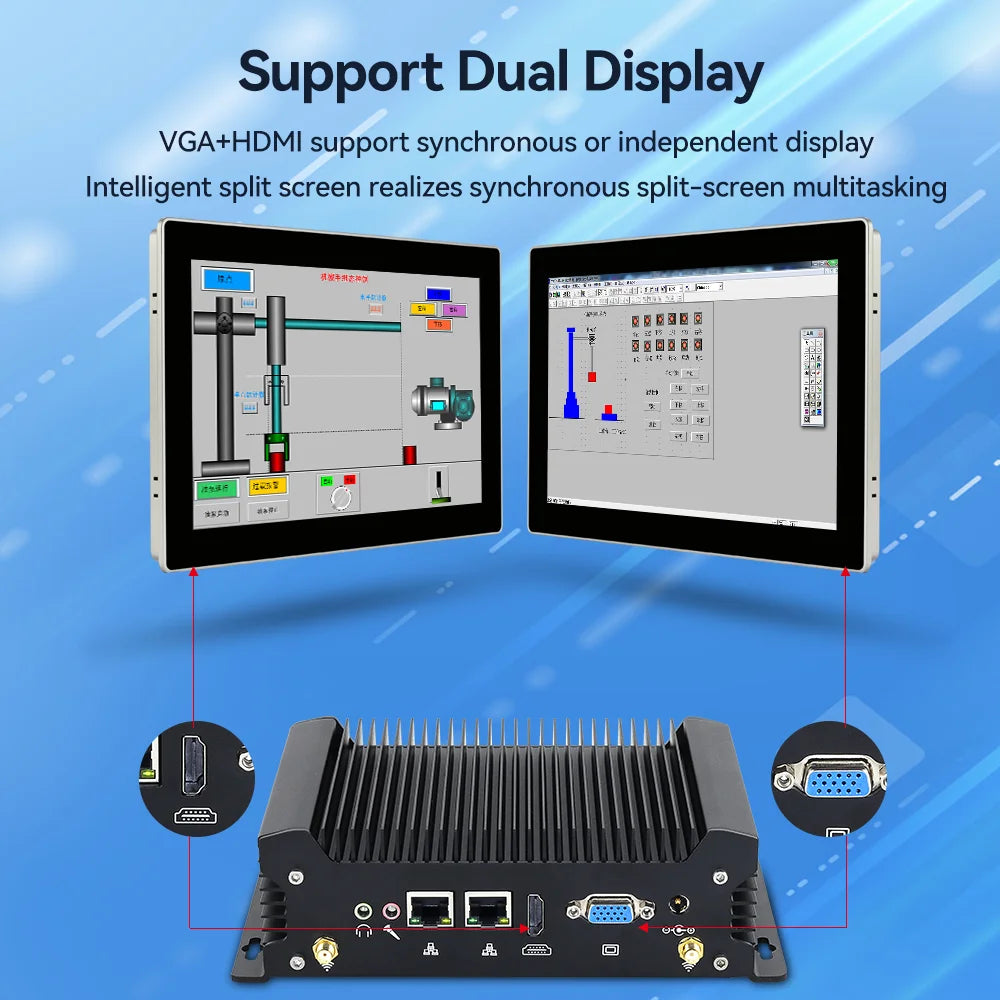 Lüfterloser Mini-PC i5-1235U 12. Gen, 2x LAN, WLAN