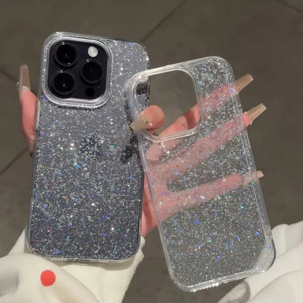 Glitzer Transparente Bling Hülle für iPhone 17