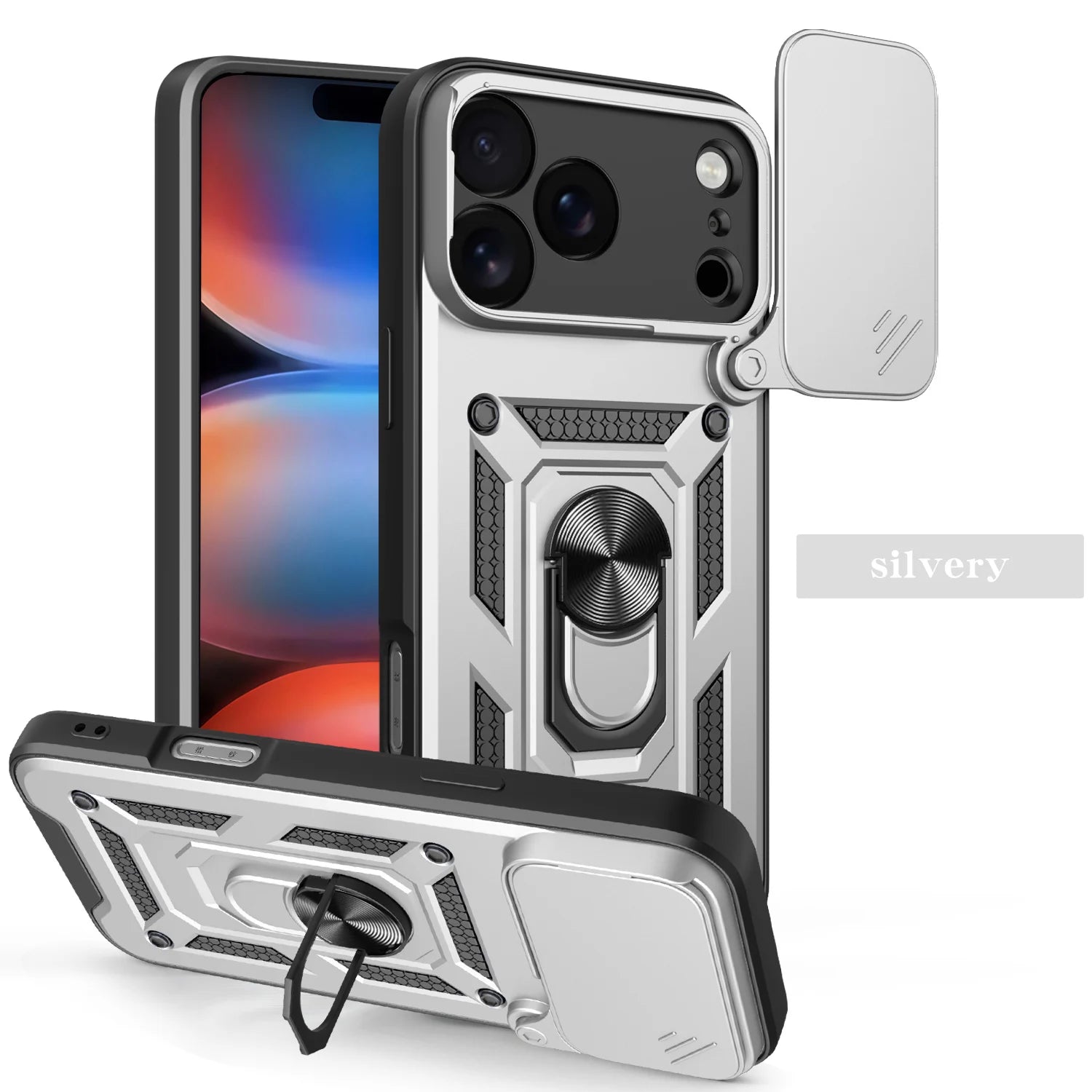 Militärische Schutzhülle mit Ring für iPhone 17 Pro Max