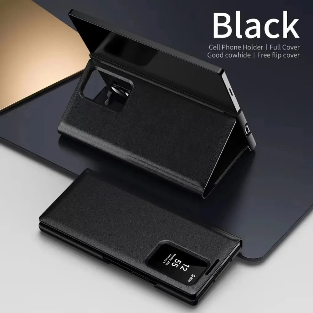 Minimalistische Leder Kartenhalter Hülle Samsung