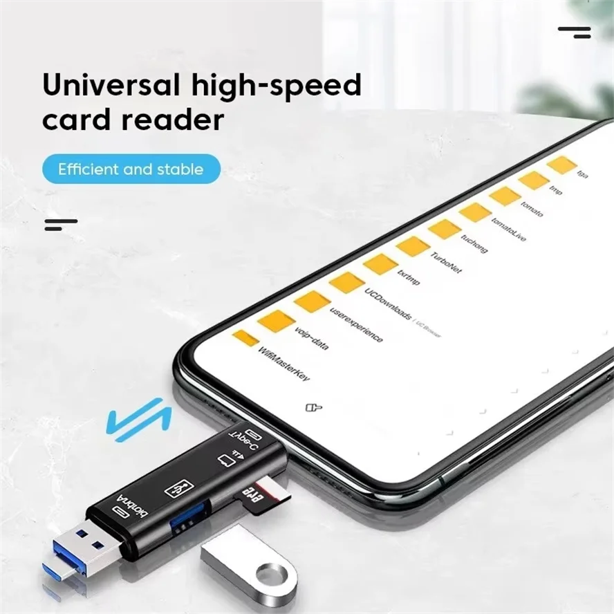 5-in-1 USB OTG Kartenleser Adapter für Handy