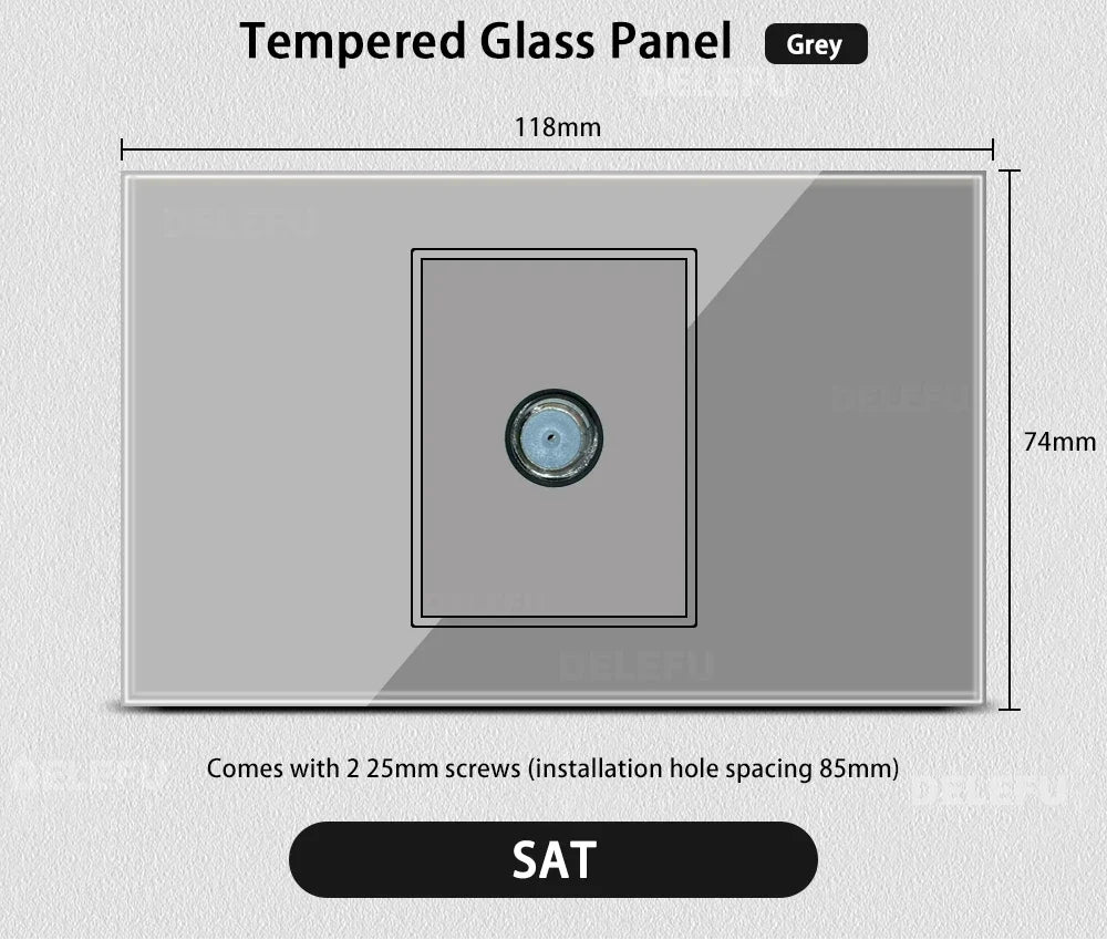 Grau Glas Smart Steckdose USB C & Wifi Schalter