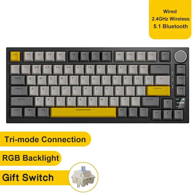Ajazz AK820 Pro Gaming-Tastatur 3in1