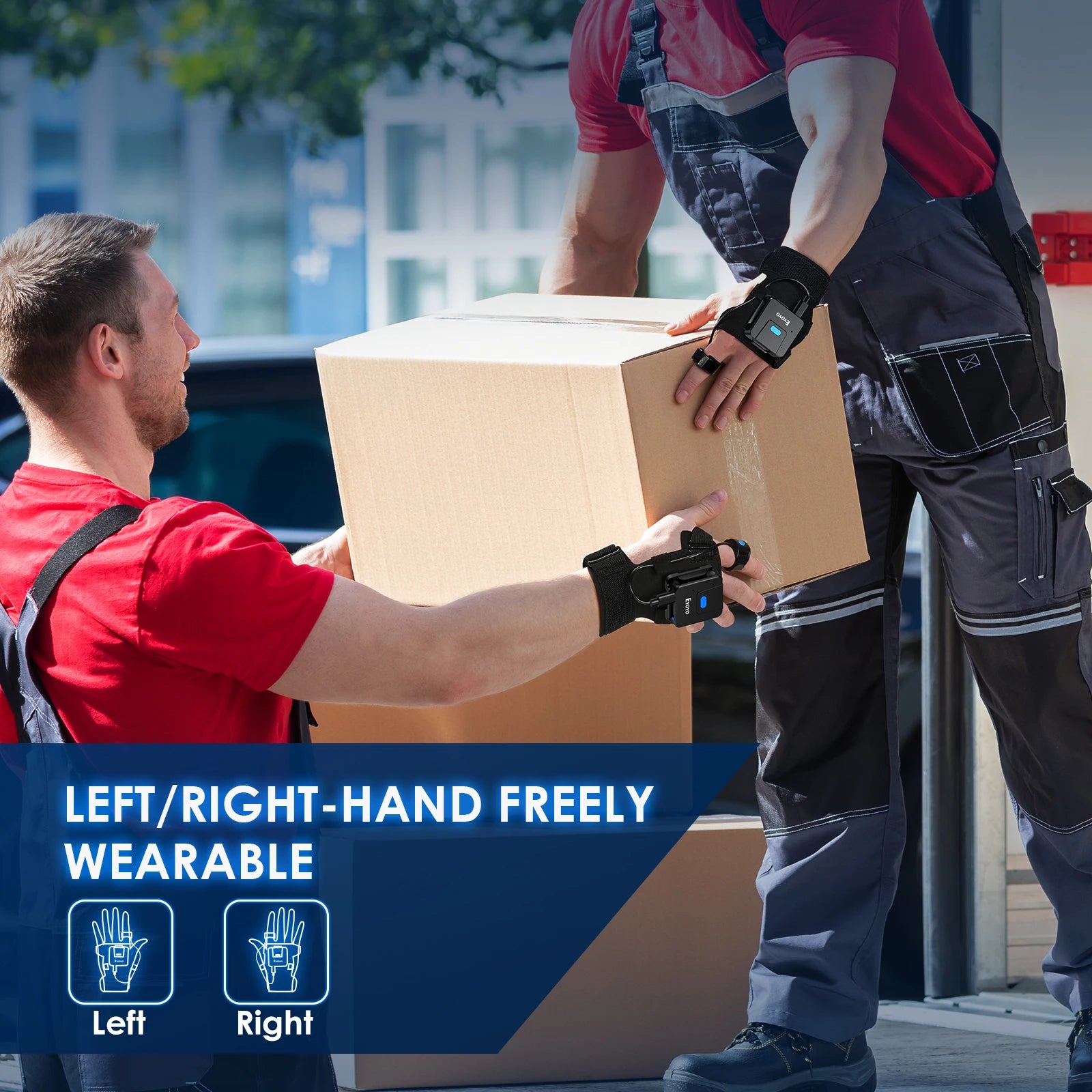 Tragbarer 2D Bluetooth Scanner für Links- und Rechtshänder