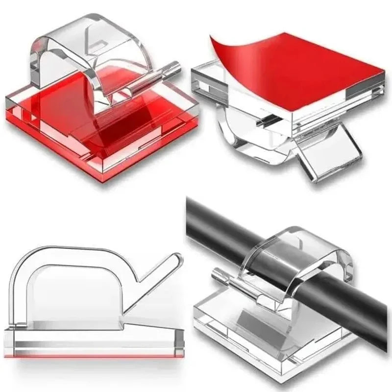 Selbstklebende Kabelclips für Büro und Zuhause