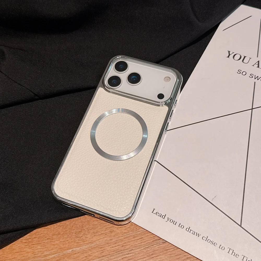 Magnetische PU-Lederhülle für iPhone 17 Pro Max