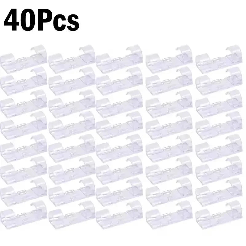 Self-adhesive cable clips, 5-60 pieces, organizer