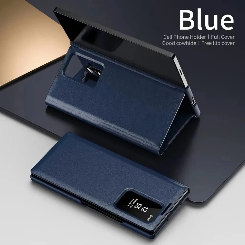 Minimalistische Leder Kartenhalter Hülle Samsung