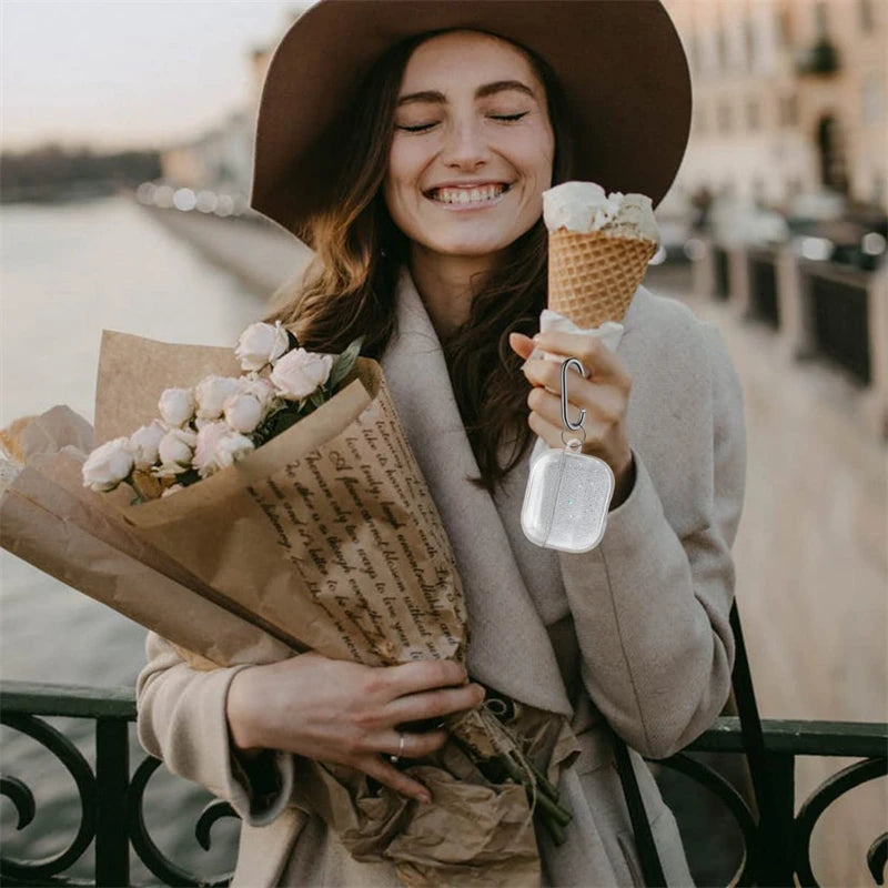 Glitzer Transparente Hülle für AirPods Pro 1 & 2