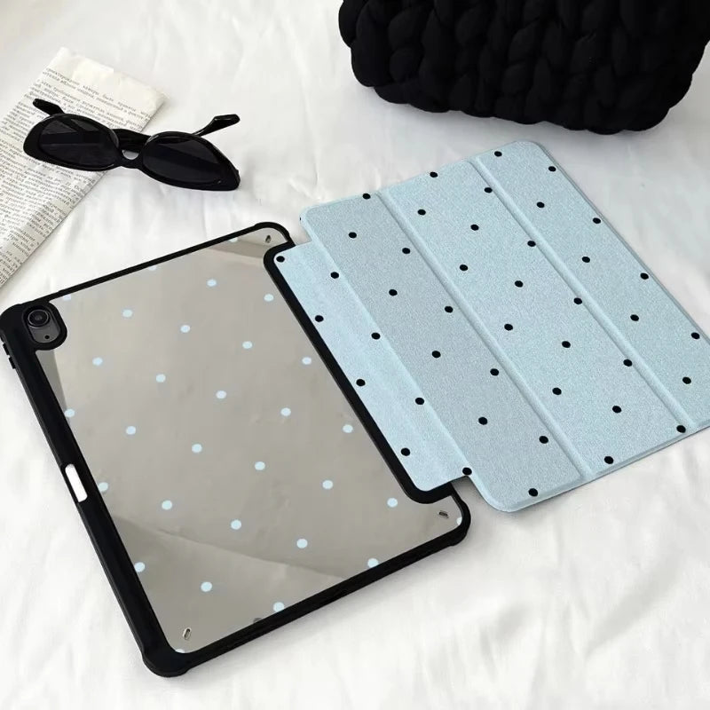 Polka Dots iPad Case Black