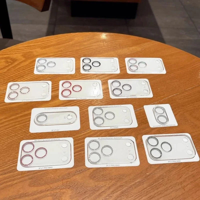 Glitter camera lens protector for iPhone 17 series