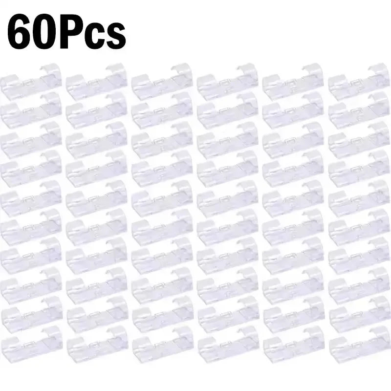 Self-adhesive cable clips, 5-60 pieces, organizer