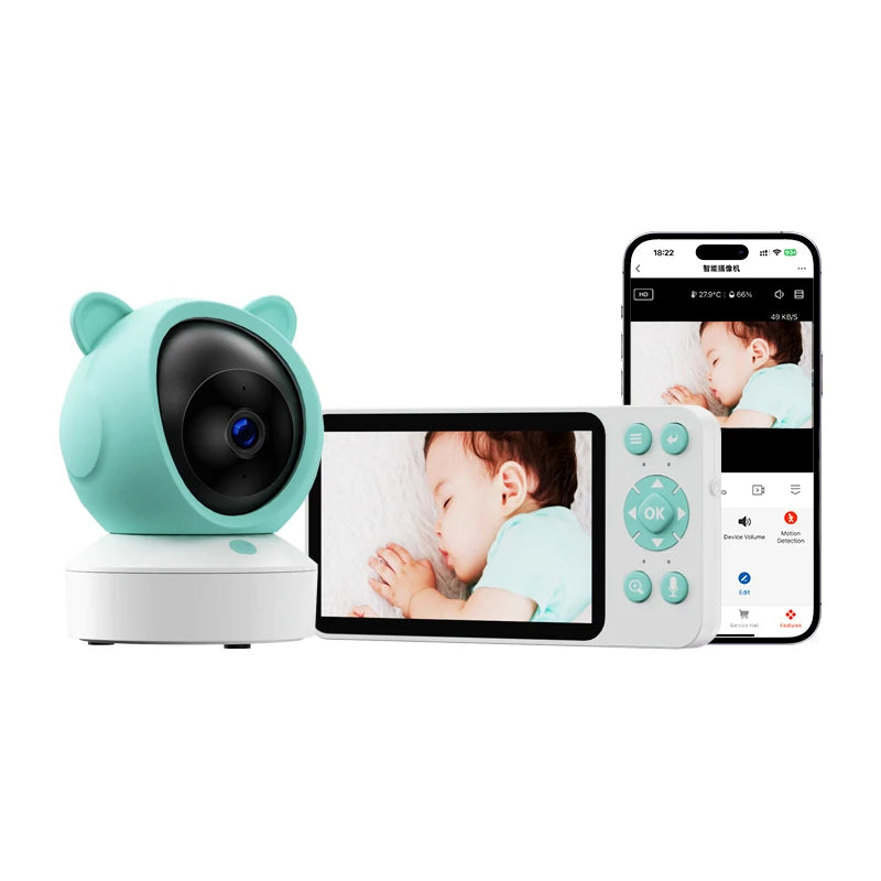 5 Zoll 2K Baby Monitor mit WLAN & Fernsteuerung