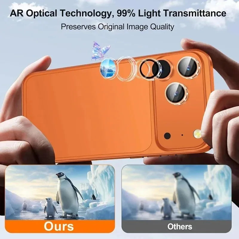 Clear camera lens protector for iPhone 17 series