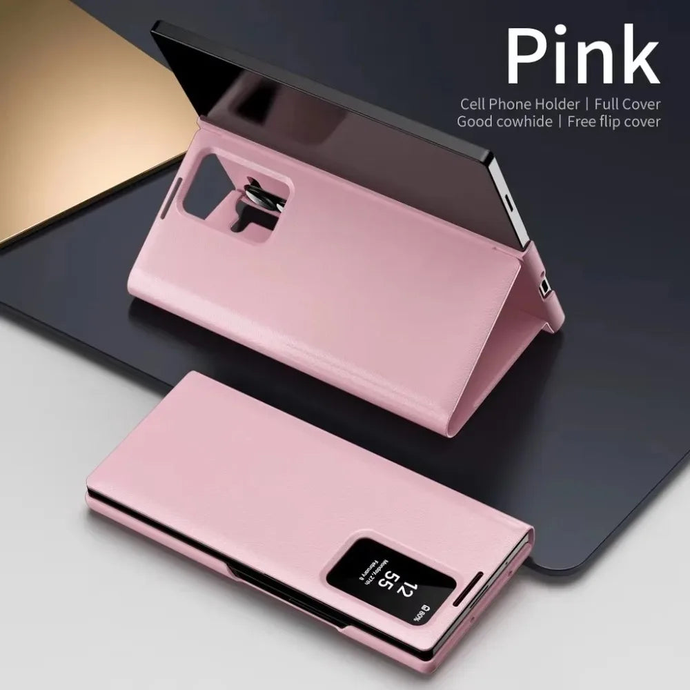 Minimalistische Leder Kartenhalter Hülle Samsung
