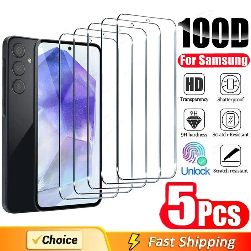 5 Stück Schutzfolie für Samsung Modelle – Glas