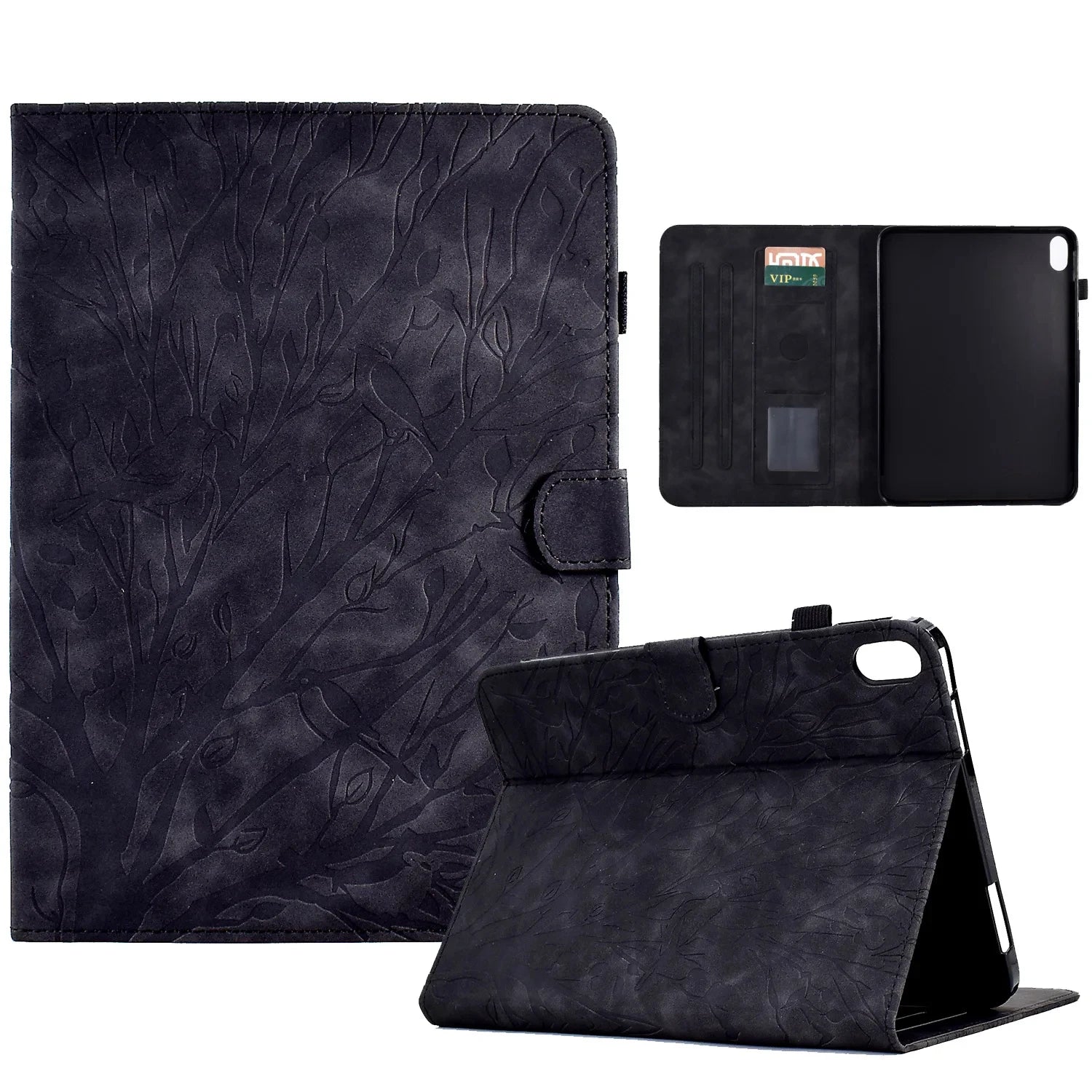 Geprägte Baum Leder Brieftasche Hülle