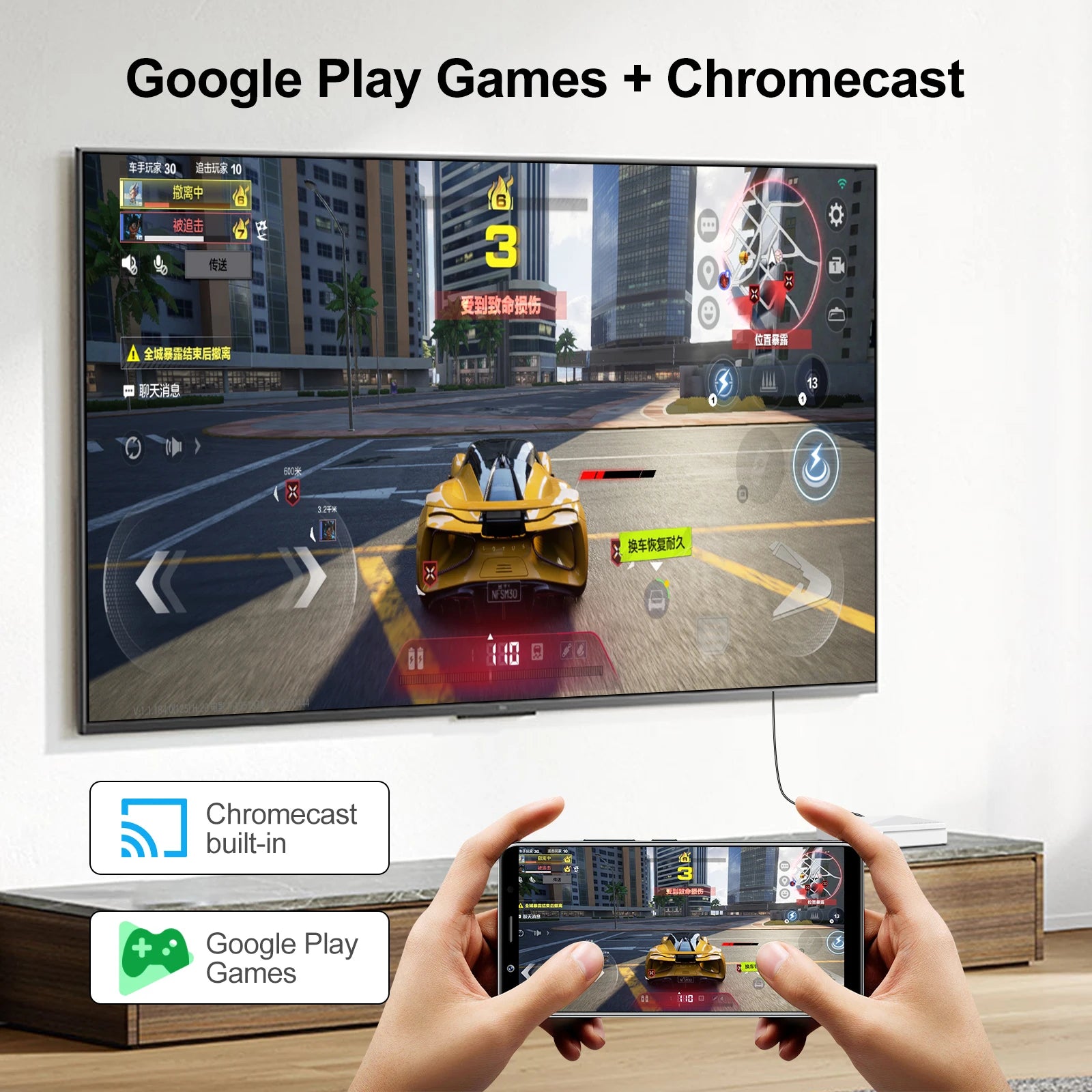 4K HDR Smart TV Box mit WiFi6 und Google Assistant