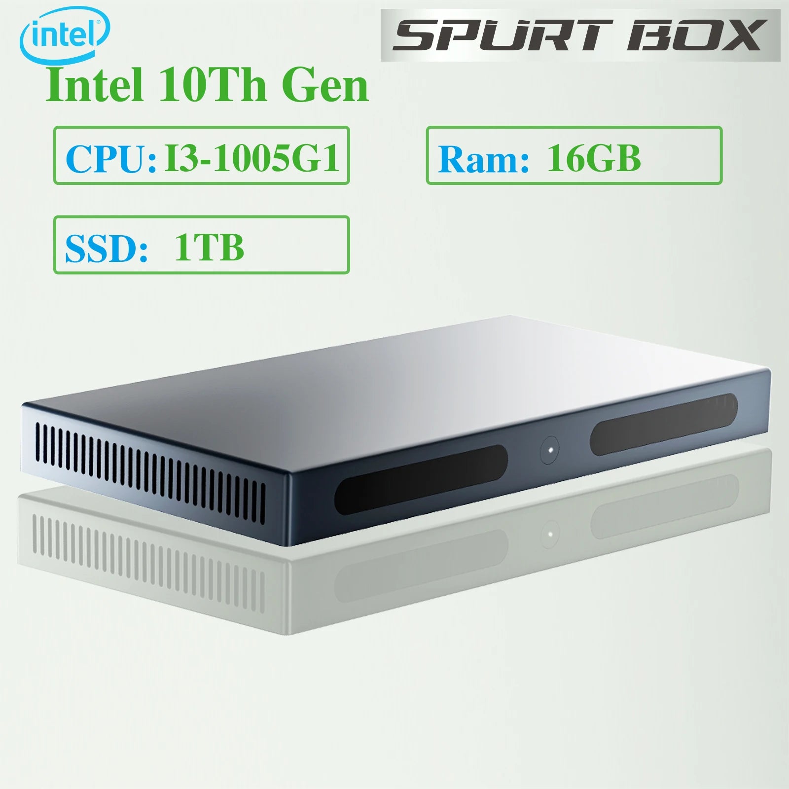 SpurtBox Mini-PC i3 10. Gen UHD Grafik 16GB 512GB SSD