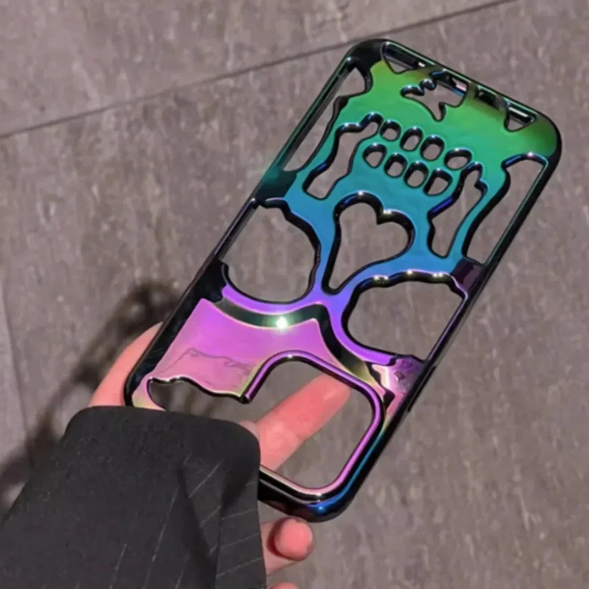 3D Matte Metallic Totenkopf Handyhülle iPhone