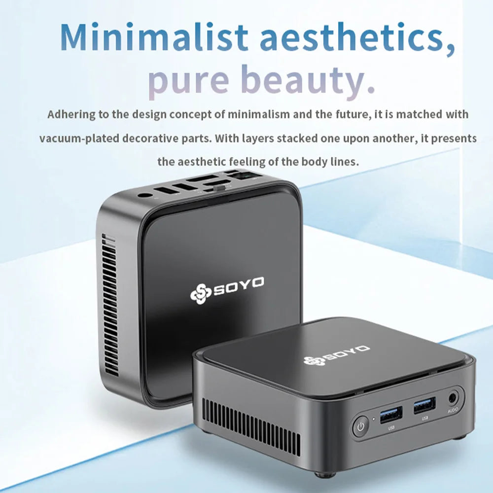 Kompakter Mini-PC Intel N150 16GB RAM 512GB SSD Win11