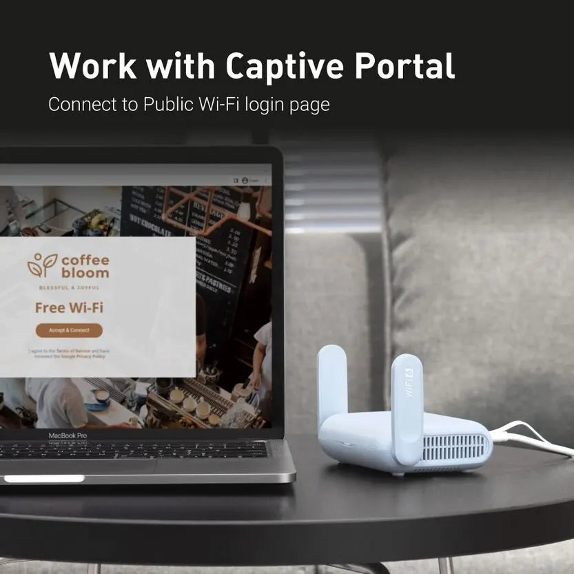 Kompakter Wi-Fi 6 Router für Zuhause und Reisen