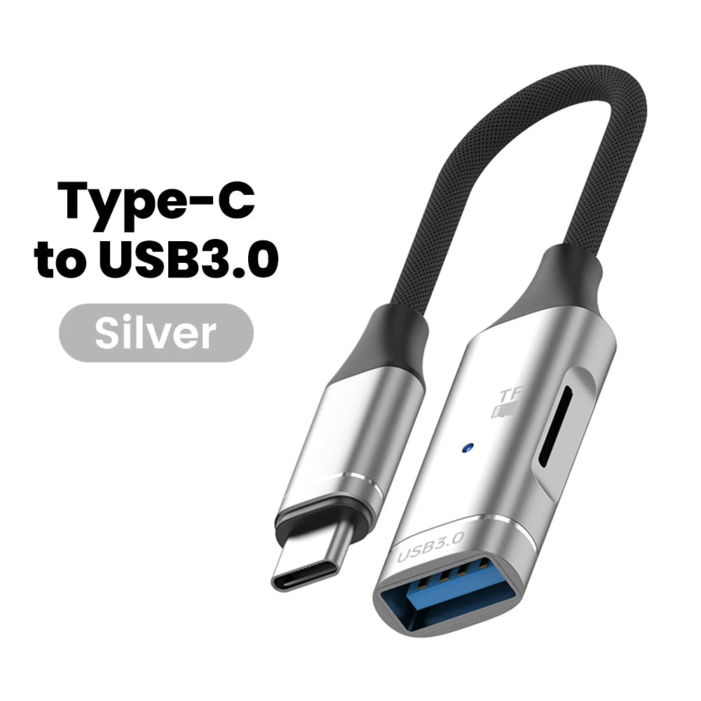 2-in-1 OTG Adapter USB-C & Lightning Kartenleser