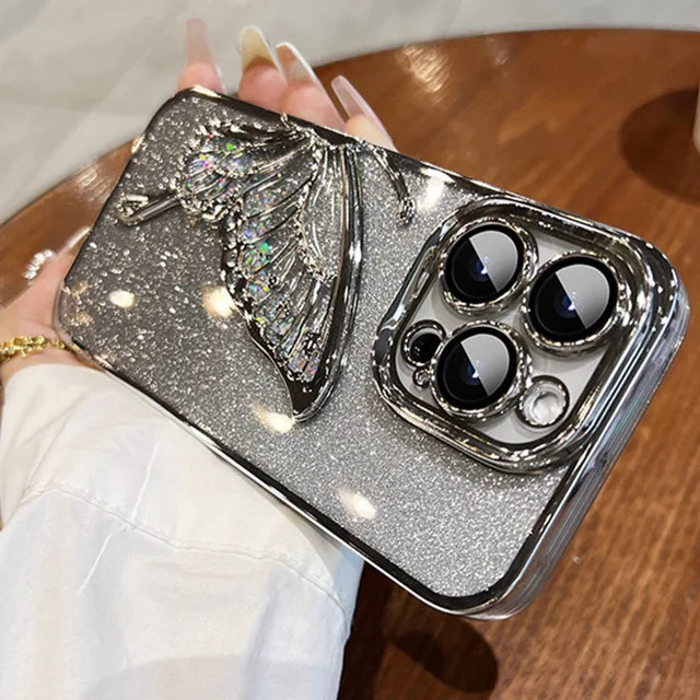 Luxus Glitzer Schmetterling Hülle für iPhone 17 Pro Max