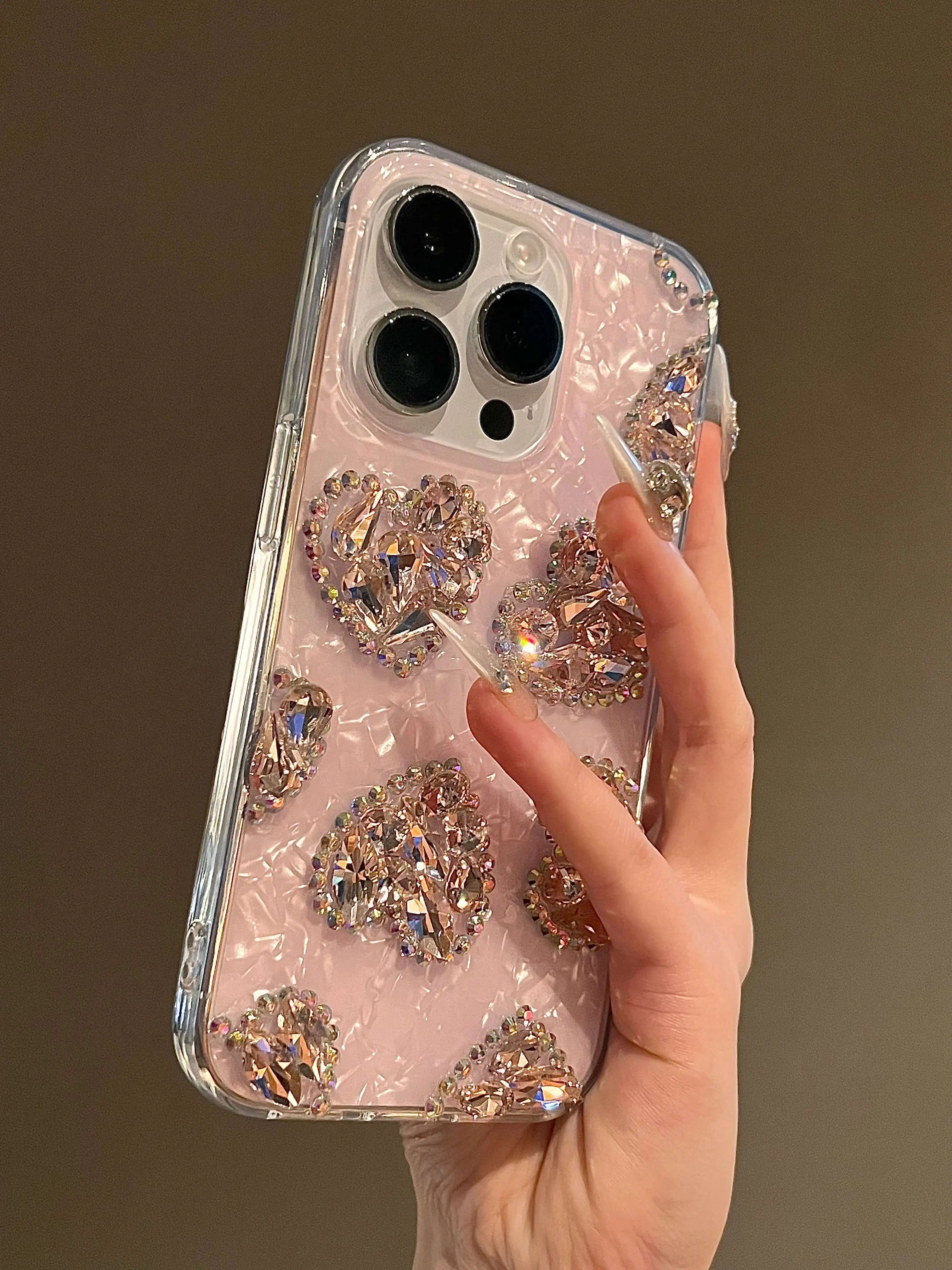 Glitzer Herz Diamond Hülle für iPhone 17
