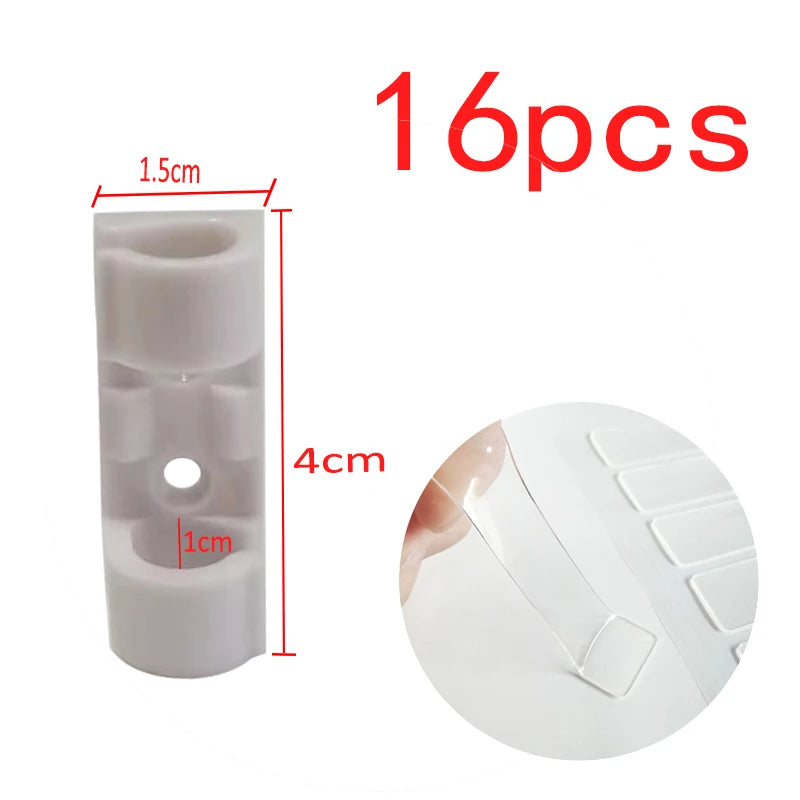 Self-adhesive USB cable clips for organization at home and office